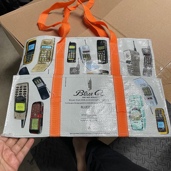 Blue Q Colorful Retro Phones Tote Bag - Picture 2 of 5